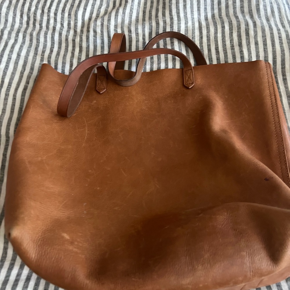 Madewell Transport Brown Leather Tote